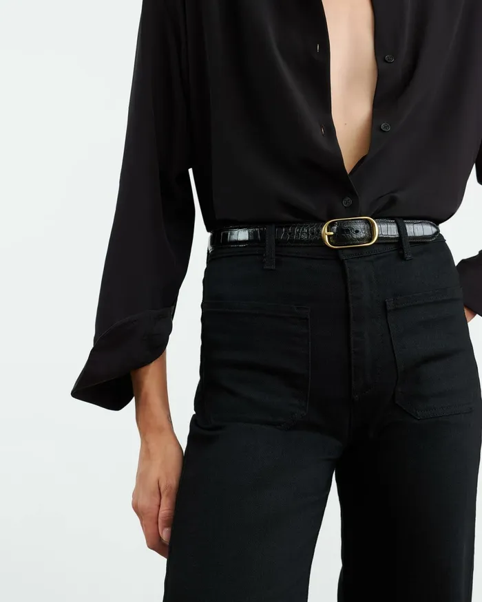 REINE BELT Espresso Women Nili Lotan Belts and Accessories