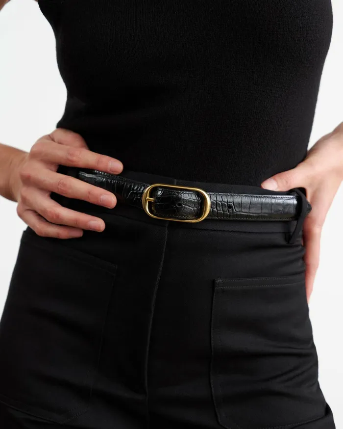 REINE BELT Espresso Women Nili Lotan Belts and Accessories