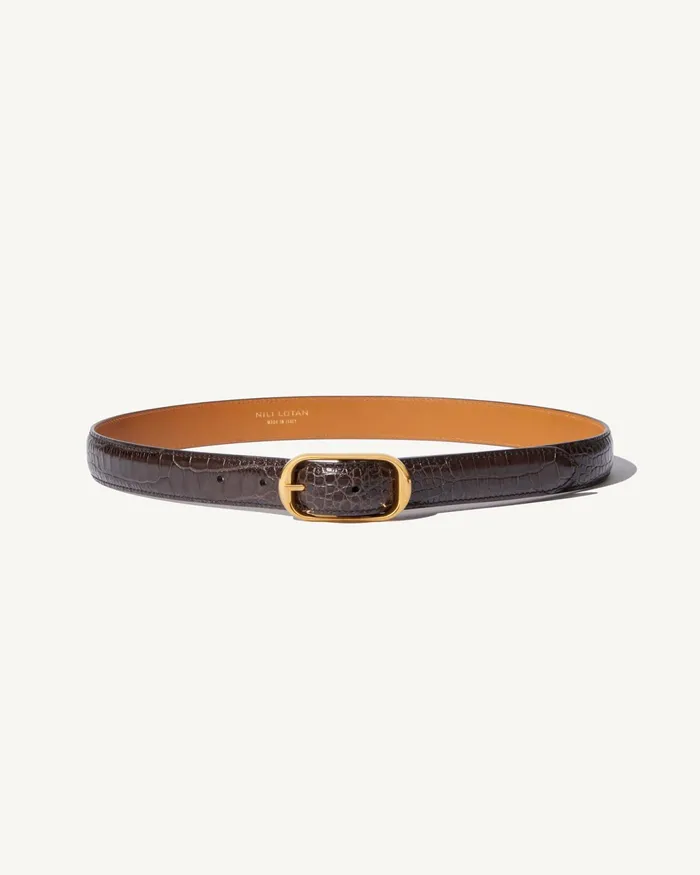 REINE BELT Espresso Women Nili Lotan Belts and Accessories