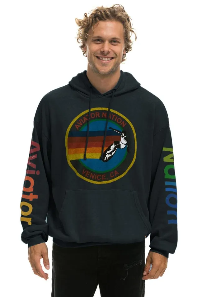 Relaxed Pullover Hoodie 8211 Charcoal WomenMen Aviator Nation Hoodies