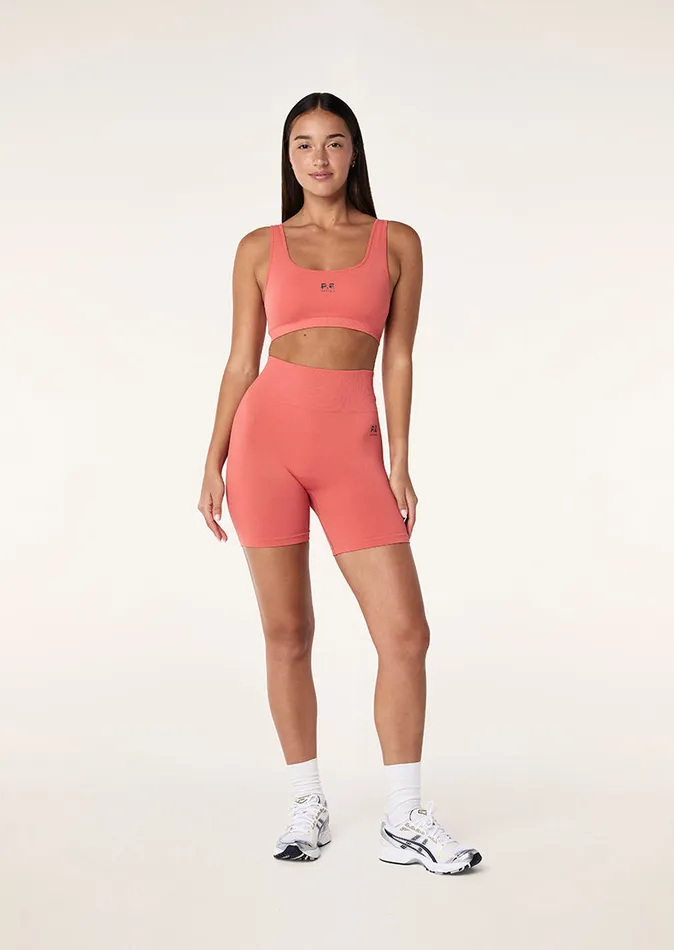 RESTORE SEAMLESS 58243 BIKE SHORT IN BRICK RED Women ActivewearShorts PE Nation