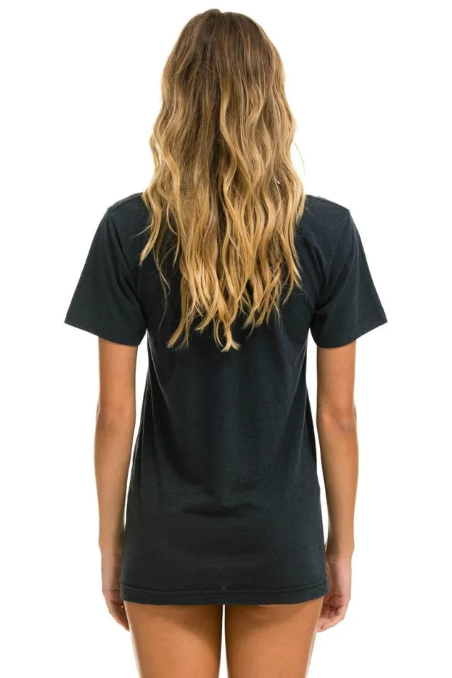 Ride Logo White Tee 8211 Charcoal WomenMen Aviator Nation Tees
