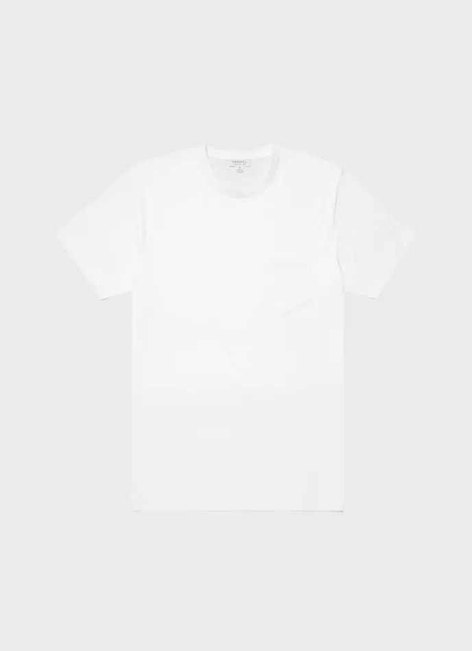 Riviera Midweight Pocket Tshirt White Men SUNSPEL Tshirts