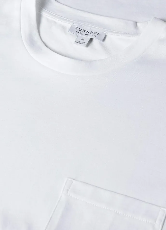 Riviera Midweight Pocket Tshirt White Men SUNSPEL Tshirts