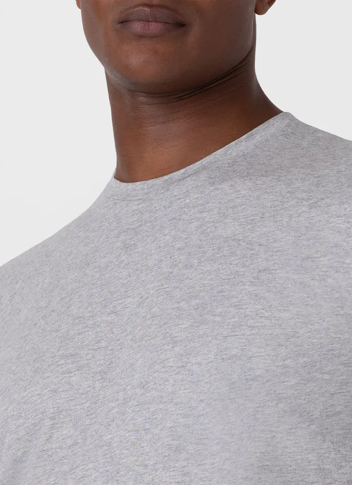 Riviera Midweight Tshirt Grey Melange Tshirts ussunspel Men Riviera Midweight Tshirt Grey Melange Tshirts ussunspel Men