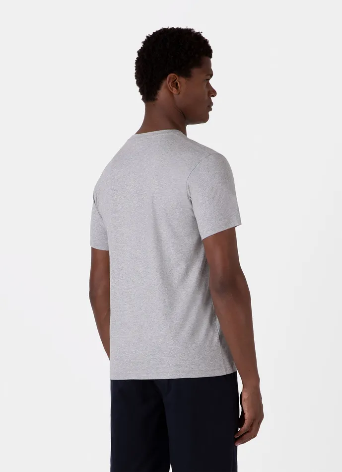 Riviera Midweight Tshirt Grey Melange Tshirts ussunspel Men Riviera Midweight Tshirt Grey Melange Tshirts ussunspel Men