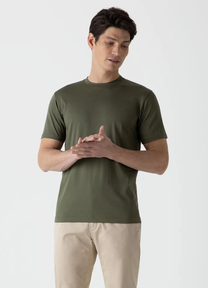 Riviera Midweight Tshirt Hunter Green Men SUNSPEL Tshirts