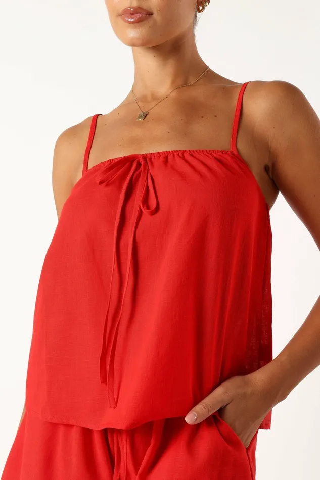 Robinson Short Set Red Women Matching Sets Petal and Pup