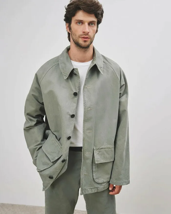 ROMEO JACKET Admiral Green Men Nili Lotan Jackets and Coats