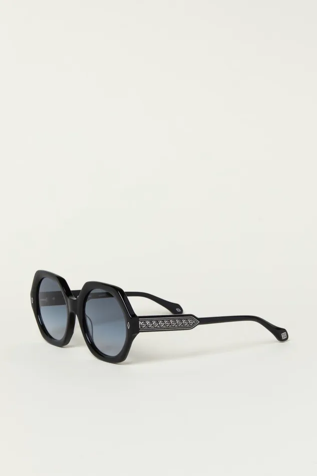 Round Sunglasses Luny Gray Women Baandsh Eyewear