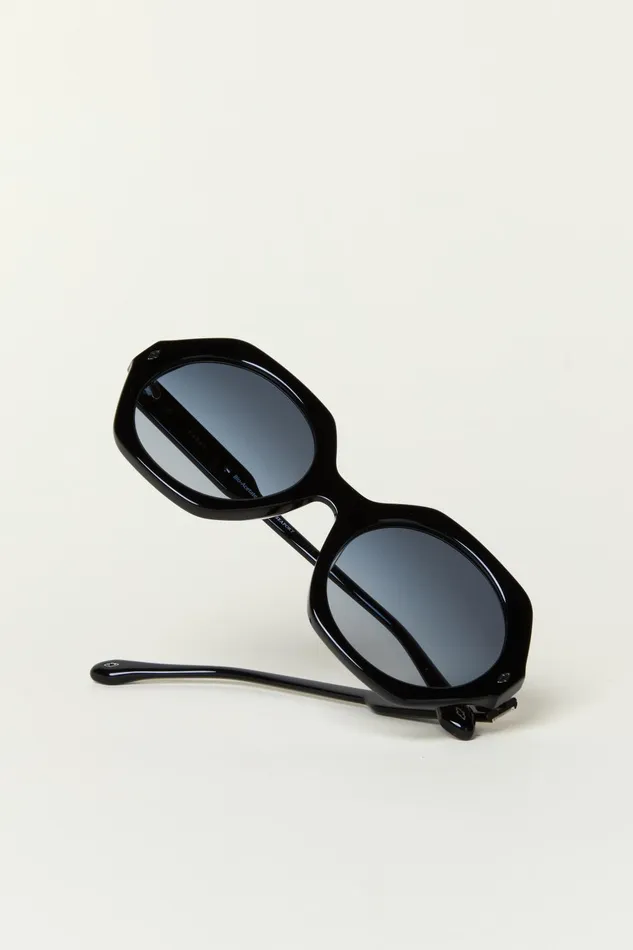 Round Sunglasses Luny Gray Women Baandsh Eyewear