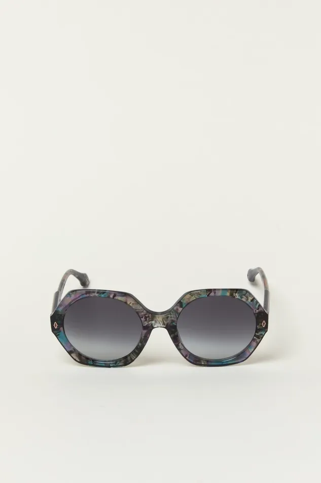Round Sunglasses Luny Gray Women Baandsh Eyewear