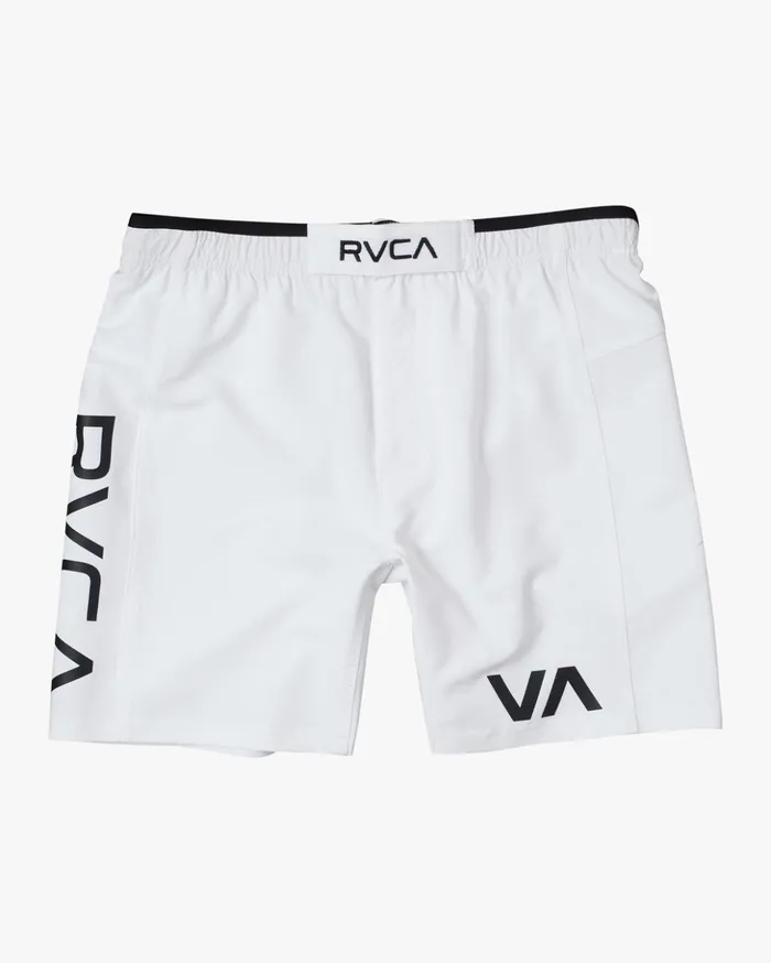 RVCA Athletic Shorts Grappler Elastic Waist Walkshorts 17034 White 8211 Men