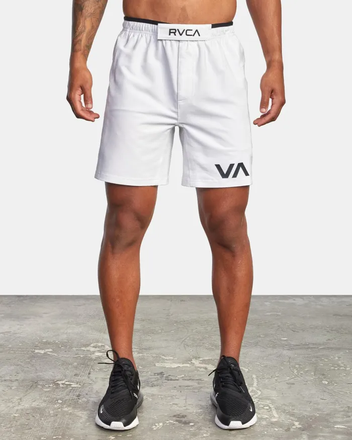 RVCA Athletic Shorts Grappler Elastic Waist Walkshorts 17034 White 8211 Men