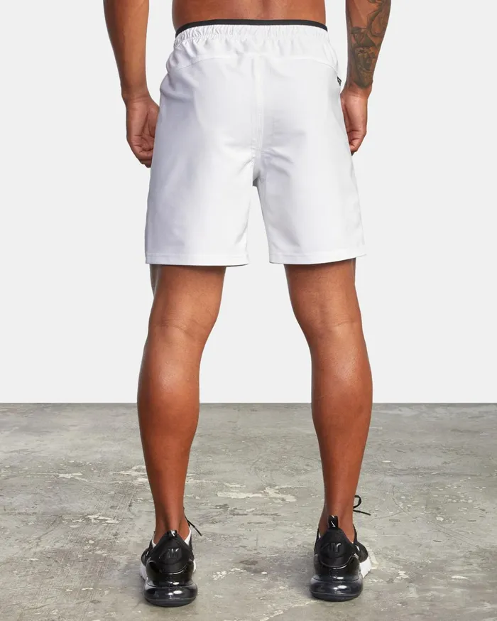 RVCA Athletic Shorts Grappler Elastic Waist Walkshorts 17034 White 8211 Men