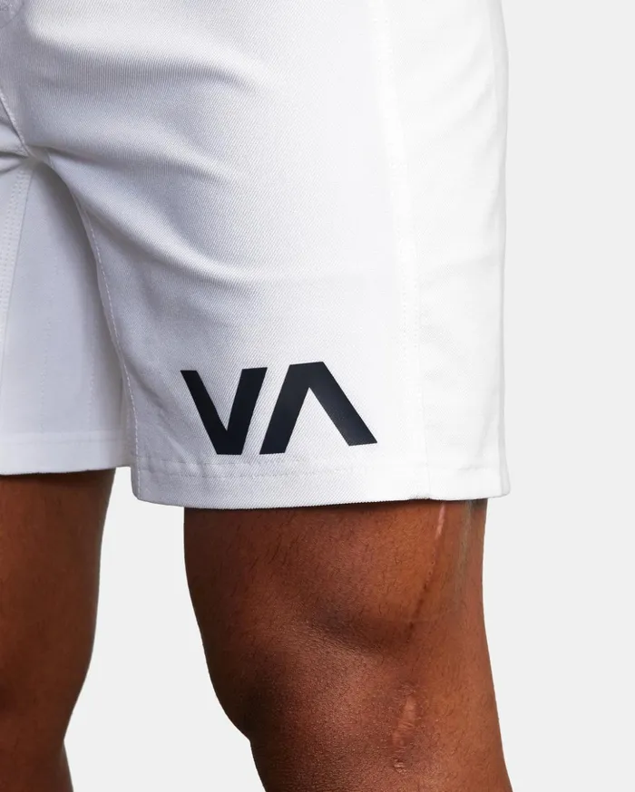 RVCA Athletic Shorts Grappler Elastic Waist Walkshorts 17034 White 8211 Men