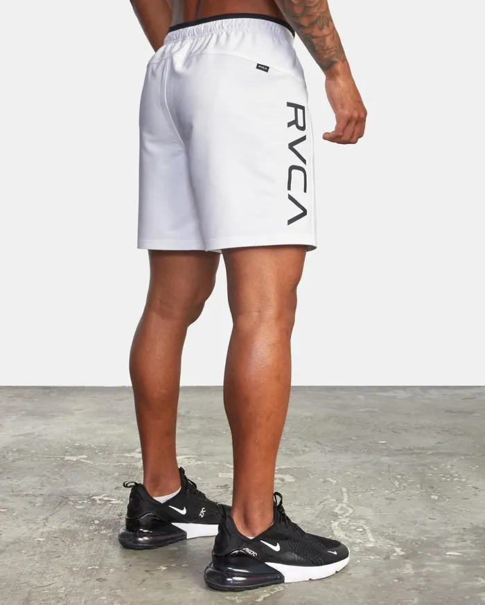 RVCA Athletic Shorts Grappler Elastic Waist Walkshorts 17034 White 8211 Men