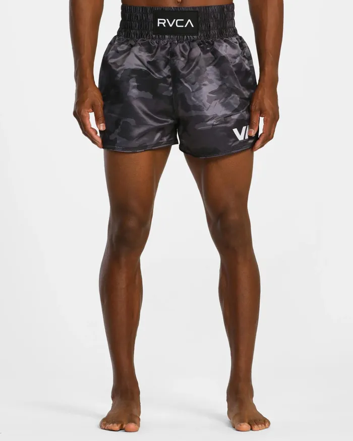 RVCA Athletic Shorts Muay Thai Mod Elastic Waist Boxing Shorts 15034 Camo 8211 Men RVCA Athletic Shorts Muay Thai Mod Elastic Waist Boxing Shorts 15034 Camo 8211 Men