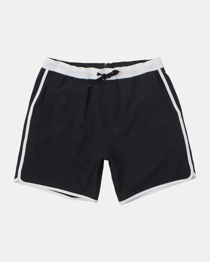 RVCA Athletic Shorts Yogger Hybrid Elastic Waist Athletic Shorts 17034 Black 8211 Men RVCA Athletic Shorts Yogger Hybrid Elastic Waist Athletic Shorts 17034 Black 8211 Men