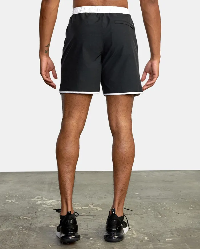 RVCA Athletic Shorts Yogger Hybrid Elastic Waist Athletic Shorts 17034 Black 8211 Men