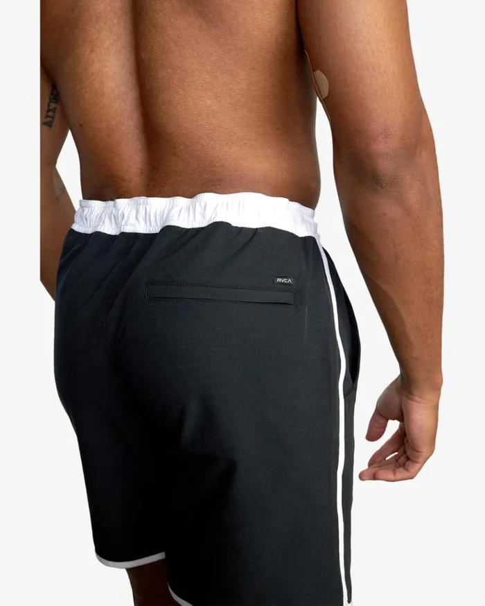 RVCA Athletic Shorts Yogger Hybrid Elastic Waist Athletic Shorts 17034 Black 8211 Men