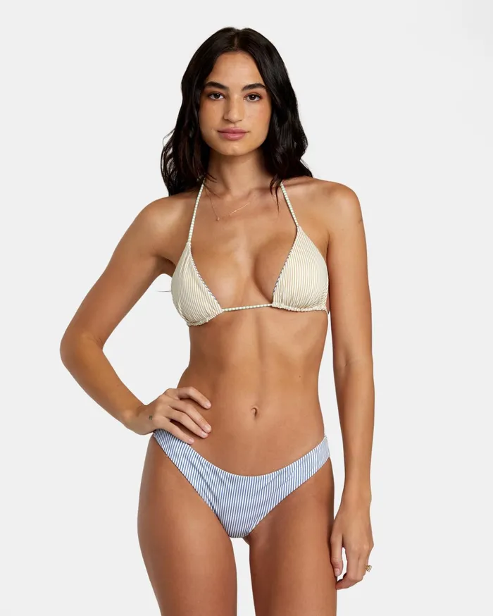 RVCA Bikini Bottoms Tri Stripe Reversible Cheeky Bikini Bottoms Multi 8211 Women