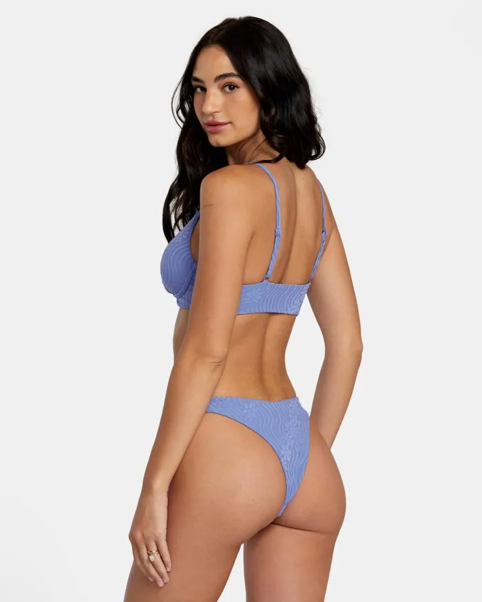 RVCA Bikini Tops Dazed Shimmer Triangle Bikini Top Coast 8211 Women