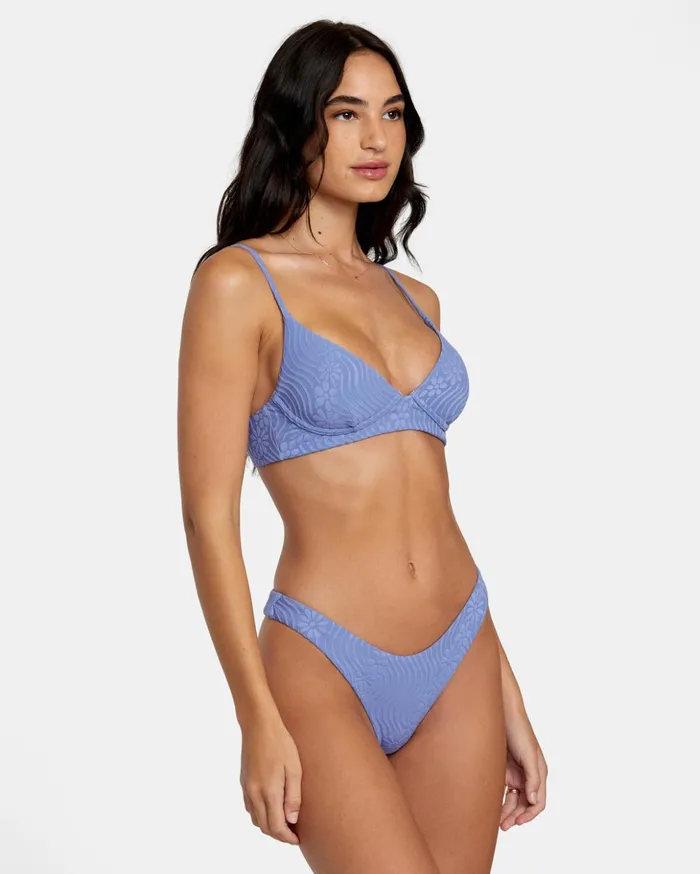 RVCA Bikini Tops Dazed Shimmer Triangle Bikini Top Coast 8211 Women