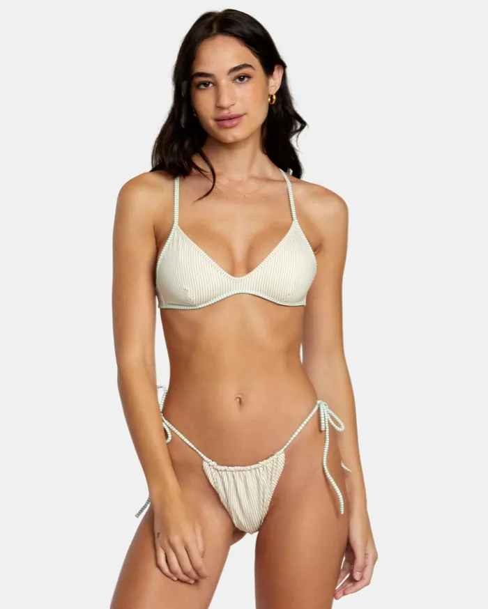 RVCA Bikini Tops Tri Stripe Reversible Triangle Bikini Top Multi 8211 Women