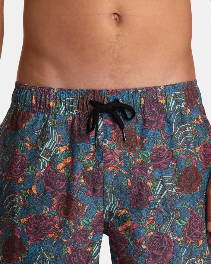 RVCA Boardshorts Martin Ander Elastic Waist Boardshorts 17034 Multi 8211 Men