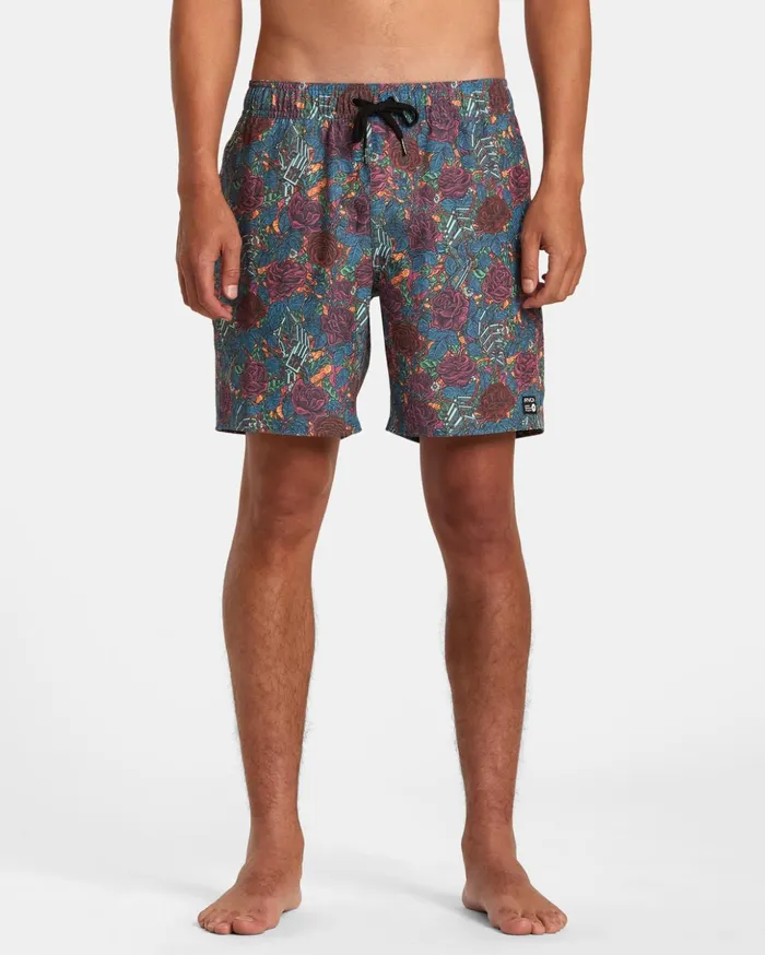 RVCA Boardshorts Martin Ander Elastic Waist Boardshorts 17034 Multi 8211 Men