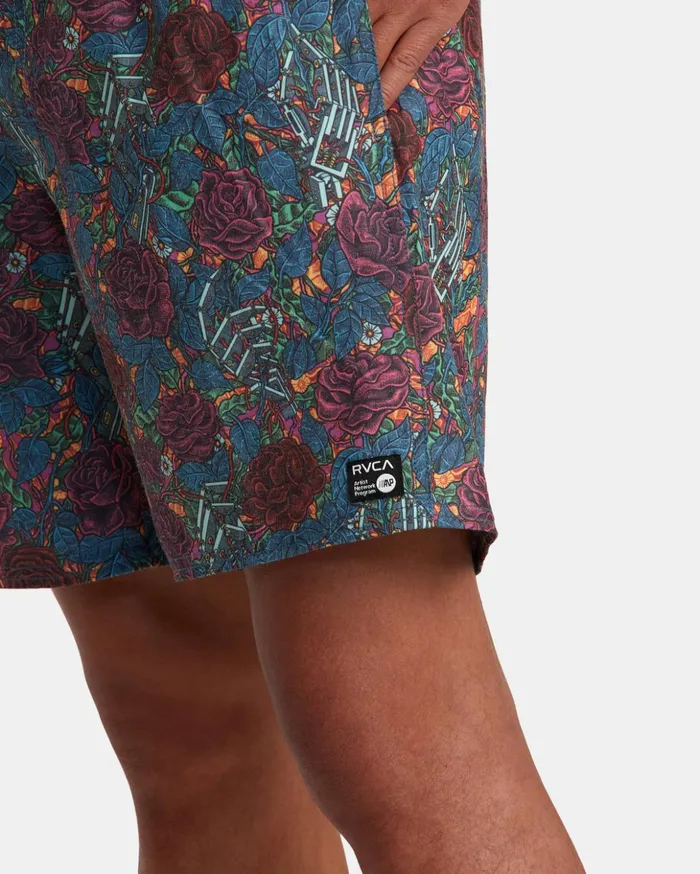 RVCA Boardshorts Martin Ander Elastic Waist Boardshorts 17034 Multi 8211 Men