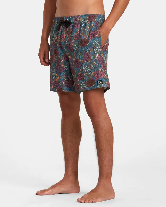 RVCA Boardshorts Martin Ander Elastic Waist Boardshorts 17034 Multi 8211 Men
