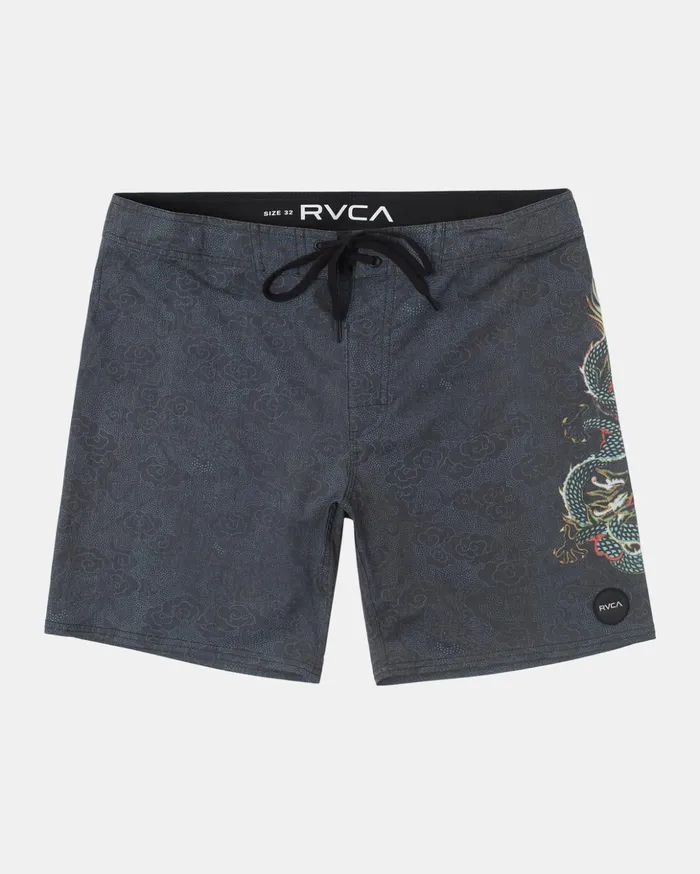 RVCA Boardshorts Neon Dragon Elastic Boardshorts 18034 Black 8211 Men