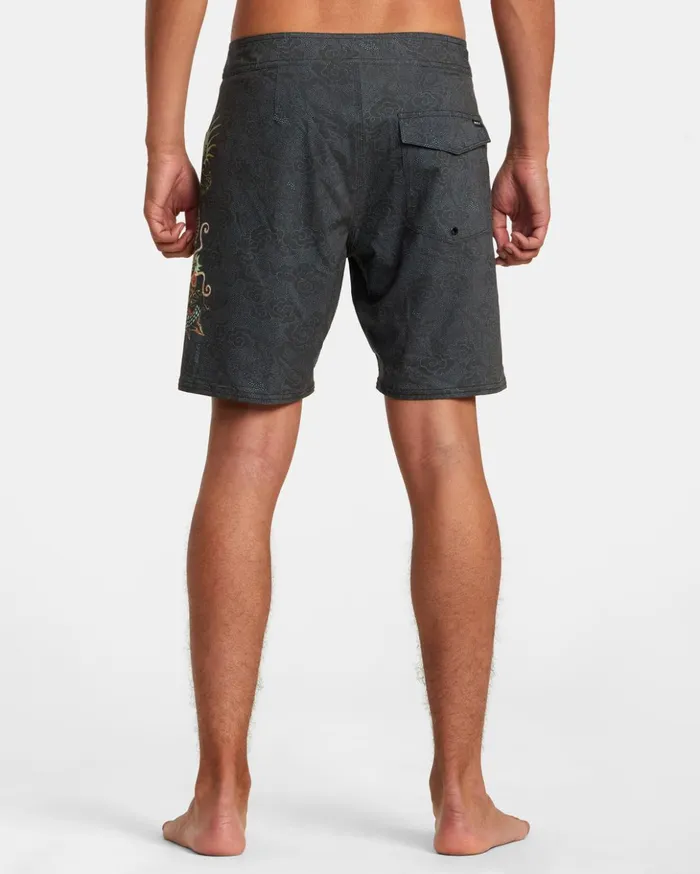 RVCA Boardshorts Neon Dragon Elastic Boardshorts 18034 Black 8211 Men