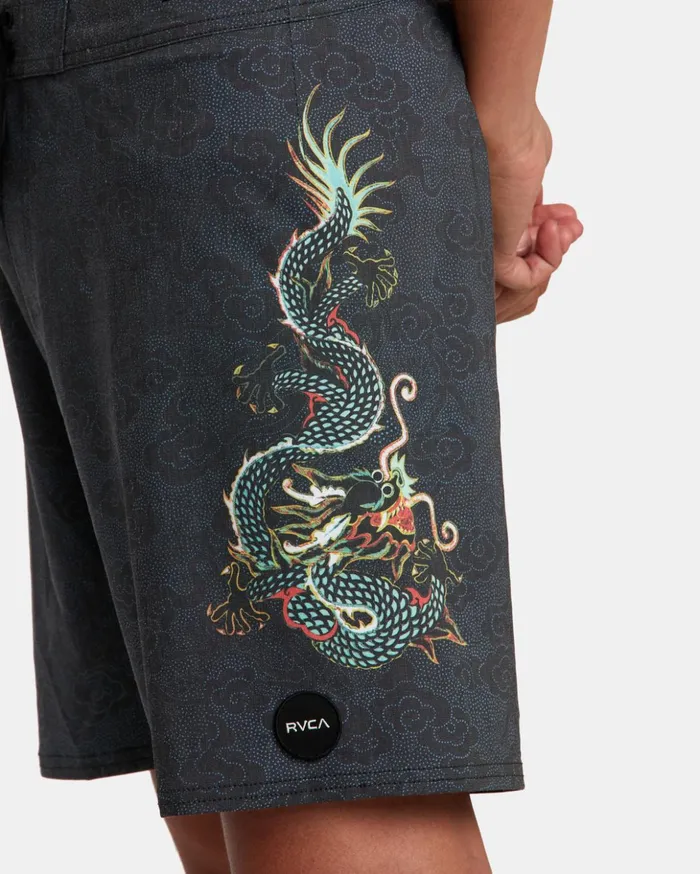 RVCA Boardshorts Neon Dragon Elastic Boardshorts 18034 Black 8211 Men