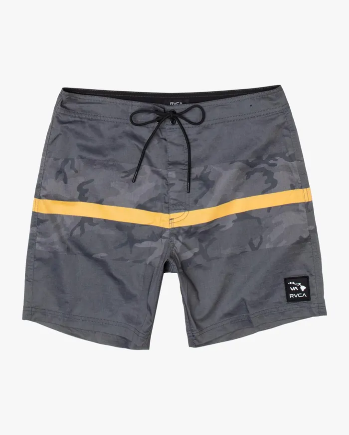 RVCA Boardshorts Westport Hawaii Print Boardshorts 17034 Black Camo 8211 Men