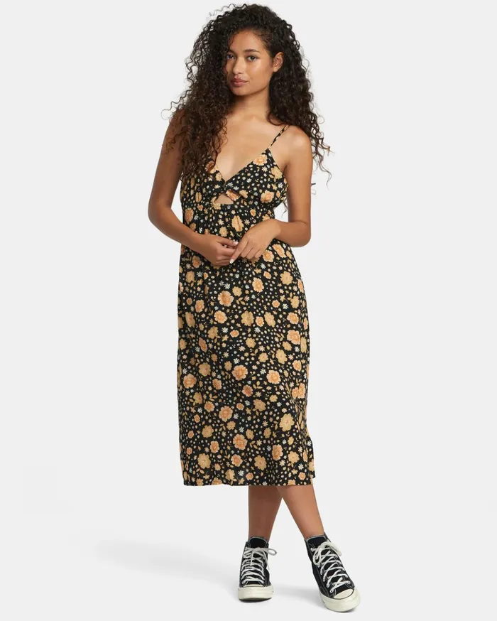 RVCA Dresses Rompers Breakthrough Midi Dress Rvca Black 8211 Women
