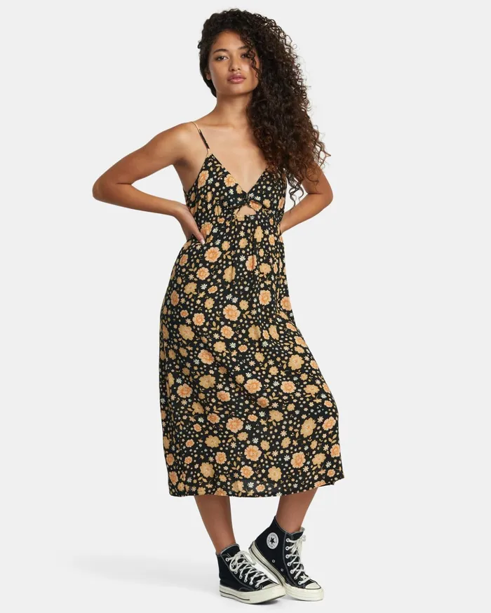 RVCA Dresses Rompers Breakthrough Midi Dress Rvca Black 8211 Women