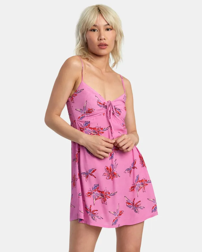 RVCA Dresses Rompers Hau Tree Sleeveless Dress Cyclamen 8211 Women