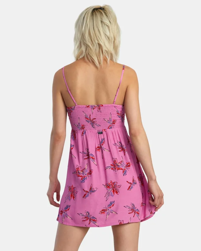 RVCA Dresses Rompers Hau Tree Sleeveless Dress Cyclamen 8211 Women