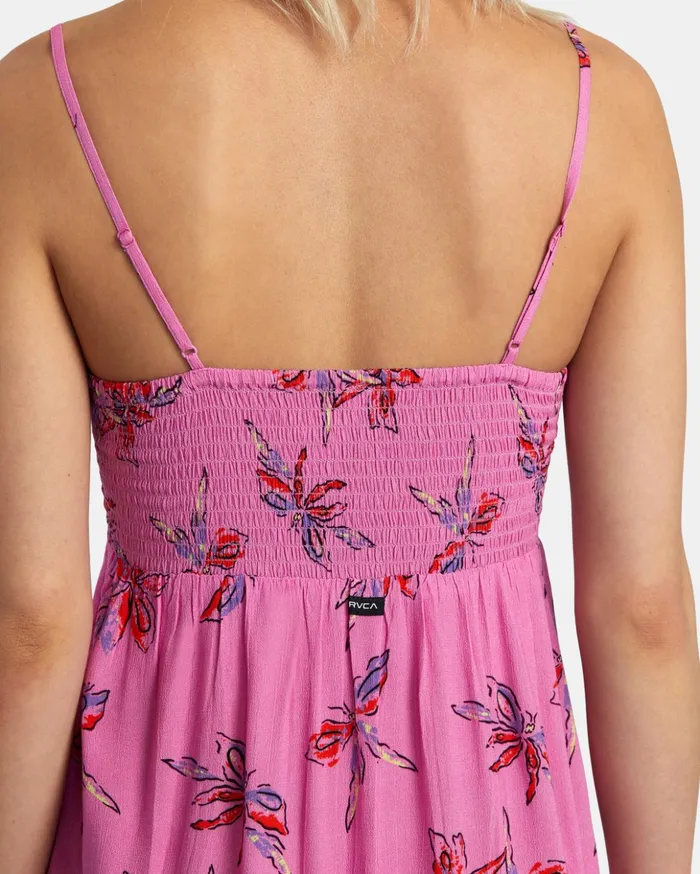RVCA Dresses Rompers Hau Tree Sleeveless Dress Cyclamen 8211 Women