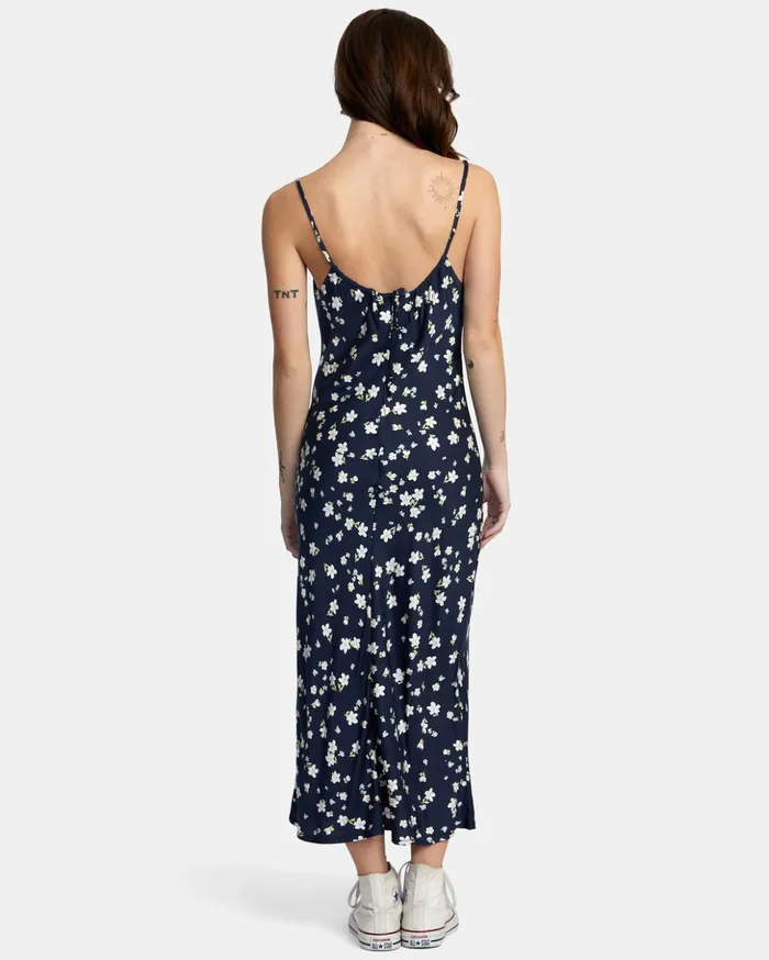 RVCA Dresses Rompers Maiden Midi Dress Moody Blue 8211 Women