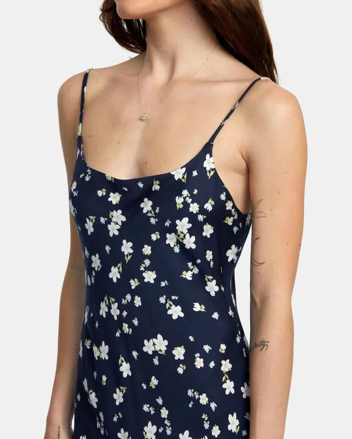 RVCA Dresses Rompers Maiden Midi Dress Moody Blue 8211 Women