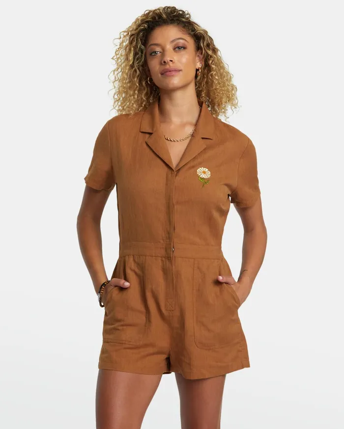 RVCA Dresses Rompers Nightshift Romper Sienna 8211 Women