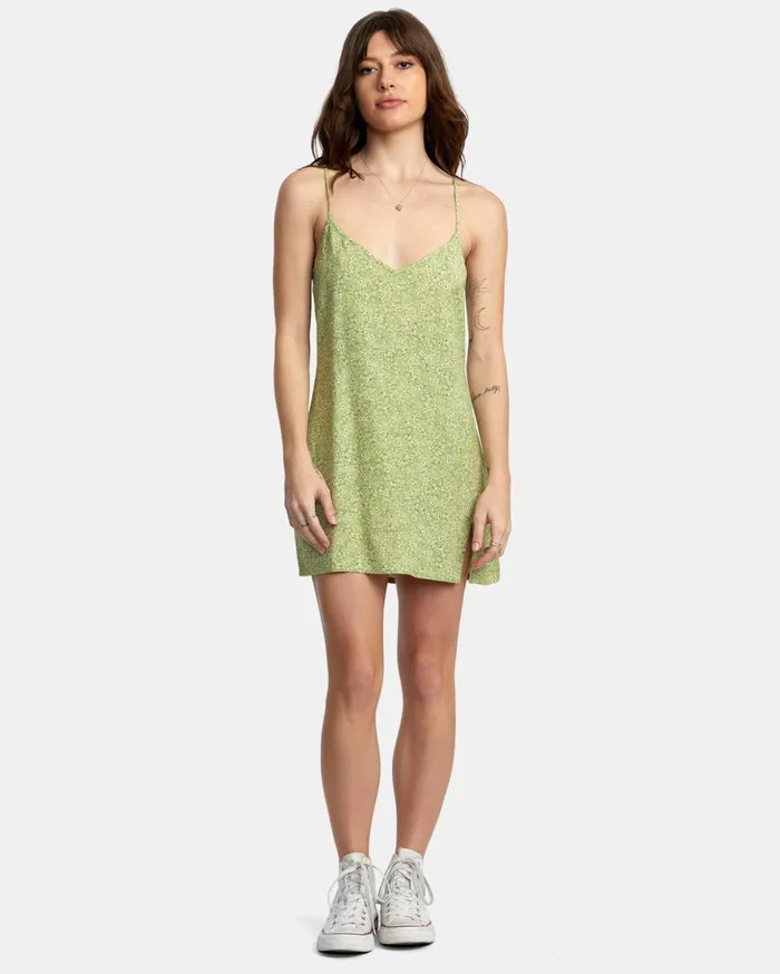RVCA Dresses Rompers Slip Up Mini Dress Fern 8211 Women