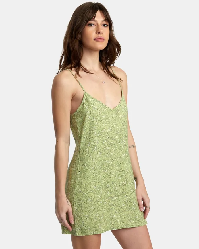 RVCA Dresses Rompers Slip Up Mini Dress Fern 8211 Women