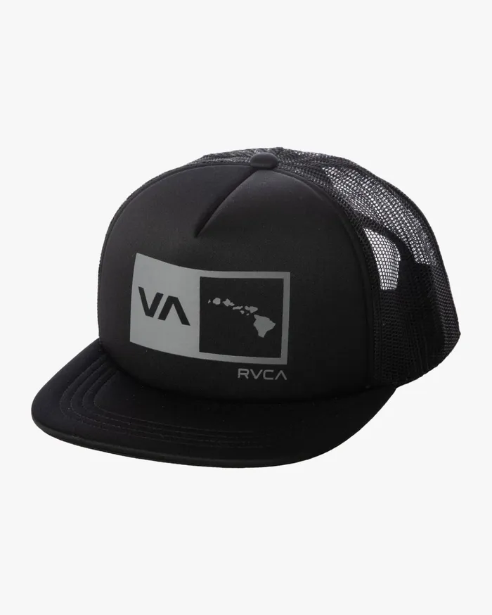 RVCA Hats Beanies Islands Balance Box Trucker Hat Black 8211 Men
