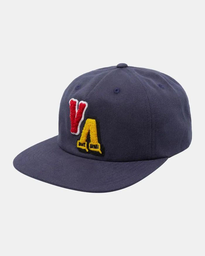 RVCA Hats Beanies Letterman Snapback Hat Navy 8211 Men