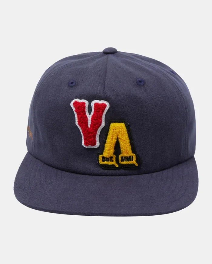 RVCA Hats Beanies Letterman Snapback Hat Navy 8211 Men